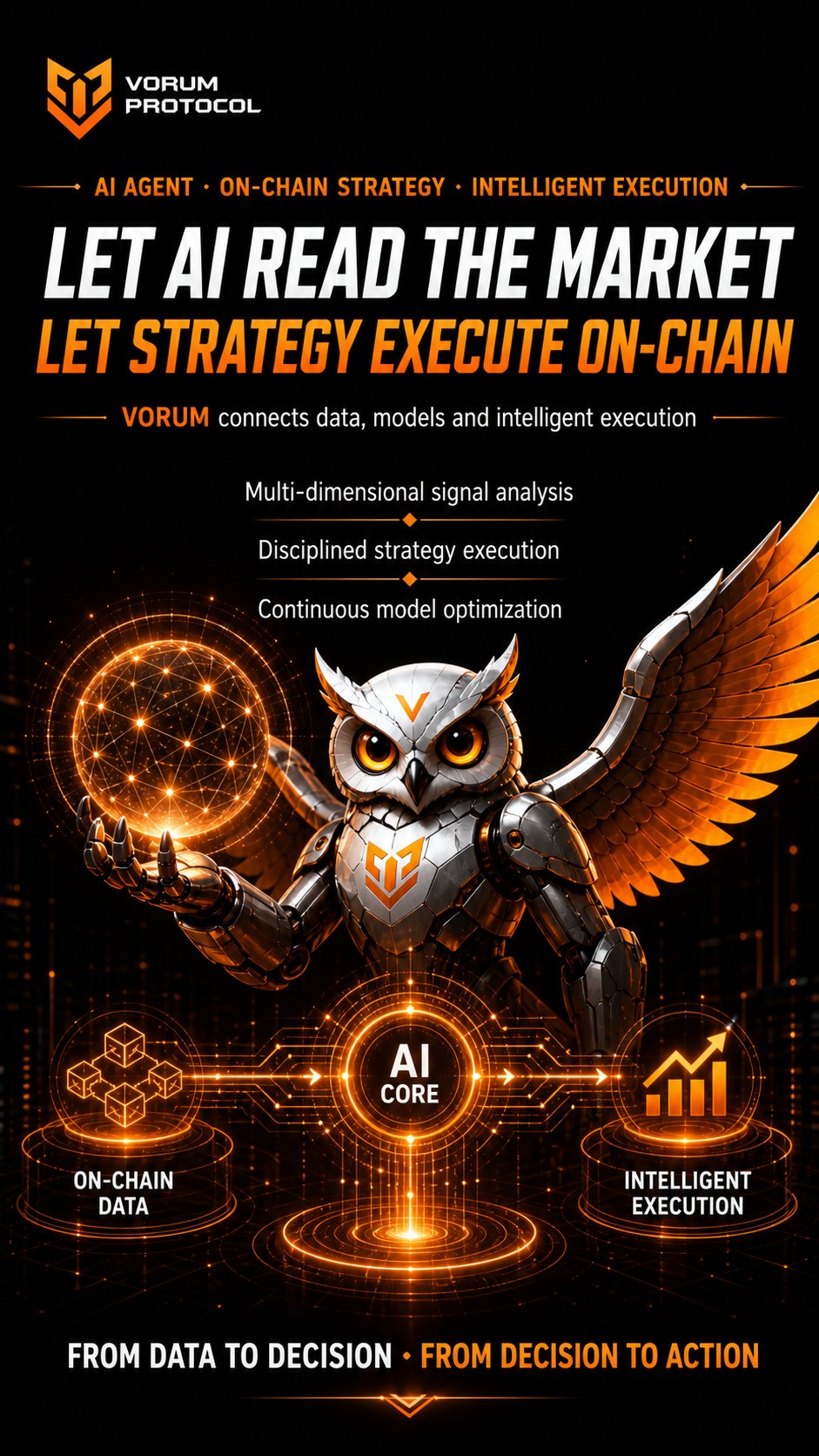 VORUM AI Agent on-chain strategy campaign visual